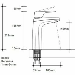 Billi Quadra Sparkling: 60 - 100 User System Tap - 906060LCHUK