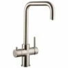 Reginox Amanzi 3 In 1 Boiling Water Mixer Kitchen Tap Including Tap And Filter - Brushed Nickel - AMANZI BN II