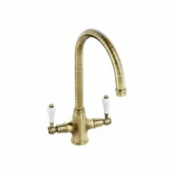 Abode Ludlow Monobloc Kitchen Tap Antique Brass - AT1028
