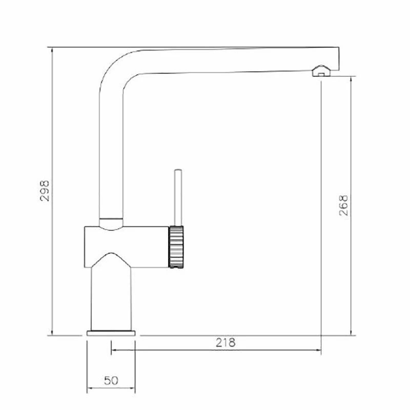 Abode Fraction Single Lever Contemporary Kitchen Mixer Tap Brushed Nickel - AT2153 - Image 2