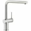 Abode Fraction Single Lever Contemporary Kitchen Mixer Tap Brushed Nickel - AT2153