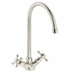 Abode Burford Monobloc Classic Kitchen Mixer Tap Brushed Nickel - AT2171