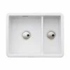 Abode Sandon 1.5 Bowl Ceramic Kitchen Sink - White - AW1033