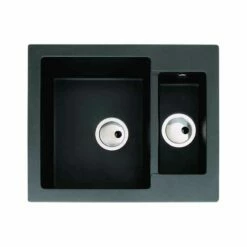 Abode Zero 1.5 Bowl Granite Kitchen Sink - Black - AW3005