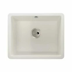 Abode Matrix Single Bowl Granite Kitchen Sink - White - AW3127