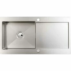 Abode Verve Single Bowl & Drainer Stainless Steel Kitchen Sink - AW5136