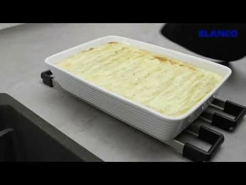 Blanco SUBLINE 350/350-U Silgranit 2 Bowl Undermount Kitchen Sink With Manual InFino Waste - Soft White - 527164 - Image 7