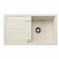 Blanco METRA 5 S Silgranit 1 Bowl Inset Reversible Kitchen Sink - Soft White - 527109