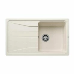 Blanco SONA 5 S Silgranit 1 Bowl Inset Reversible Kitchen Sink - Soft White - 527151