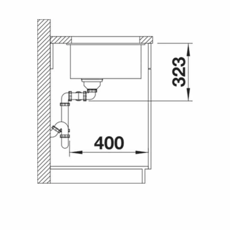 Blanco SUBLINE 350/350-U Silgranit 2 Bowl Undermount Kitchen Sink With Manual InFino Waste - Soft White - 527164 - Image 3