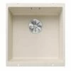 Blanco SUBLINE 400-U Silgranit 1 Bowl Undermount Kitchen Sink With Manual InFino Waste - Soft White - 527166