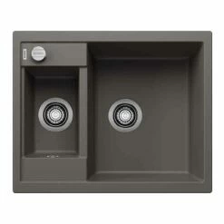 Blanco METRA 6 Silgranit 1.5 Bowl Inset Reversible Kitchen Sink - Volcano Grey - 527295