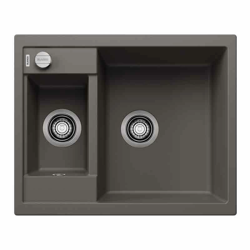 Blanco METRA 6 Silgranit 1.5 Bowl Inset Reversible Kitchen Sink - Volcano Grey - 527295