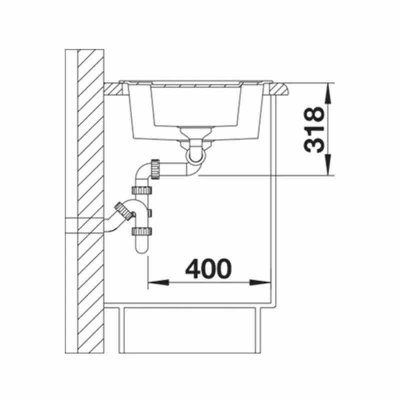 Blanco METRA 6 Silgranit 1.5 Bowl Inset Reversible Kitchen Sink - Volcano Grey - 527295 - Image 3