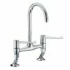 Bristan Value Lever Bridge Deck Kitchen Mixer Tap - Chrome - VAL2 BRDSM C 6 CD