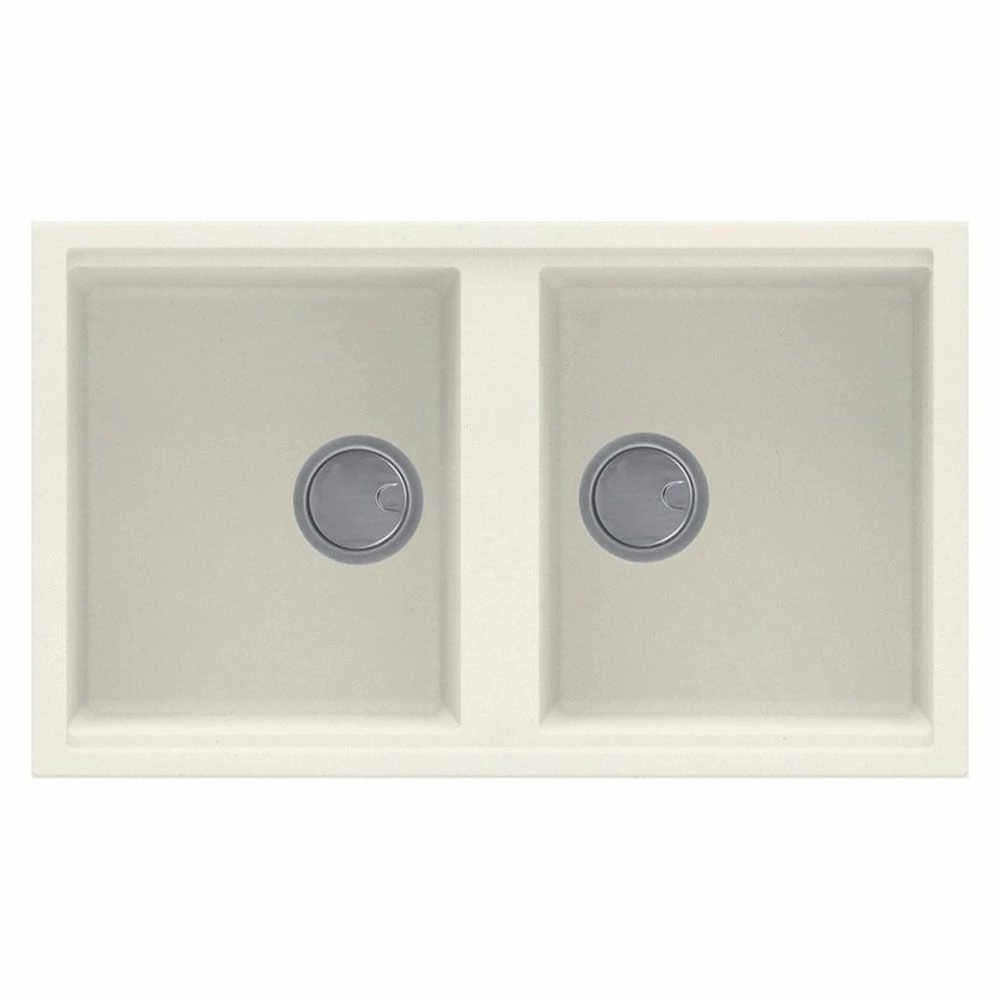 Reginox BEST 450 Elleci Granite 2 Bowl Kitchen Sink - Granitek Cream - BEST 450 C