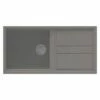 Reginox BEST 480 Elleci Granite 1 Bowl Kitchen Sink - Reversible Metaltek Titanium - BEST 480 TT