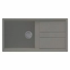 Reginox BEST 480 Elleci Granite 1 Bowl Kitchen Sink - Reversible Metaltek Titanium - BEST 480 TT