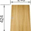 Blanco Compound Wood Chopping Board 424 X 240mm - Ash Wood - BL230700