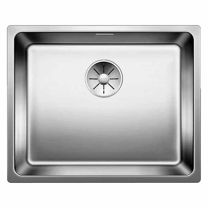 Blanco ANDANO 500-IF 1 Bowl Inset Stainless Steel Kitchen Sink With Manual InFino Drain System - Satin Polish - 522965 - Image 2