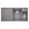 Blanco AXIA III 6 S 1.5 Bowl Inset Silgranit Kitchen Sink With Remote Control InFino Drain System - Alumetallic - 523474