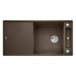 Blanco AXIA III XL 6 S 1 Bowl Inset Silgranit Reversible Kitchen Sink With Remote Control InFino Drain System - Coffee - 523519