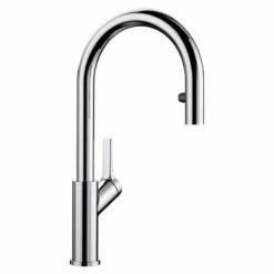 Blanco CARENA-S Vario Pull-Out Spout Galvanic Chrome Kitchen Tap - Chrome - BM3118CH