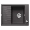 Blanco ELON 45 S 1 Bowl Inset Silgranit Reversible Kitchen Sink With Manual InFino Waste - Rock Grey - 524825