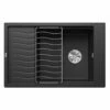 Blanco ELON XL 6 S 1 Bowl Inset Silgranit Reversible Kitchen Sink With Manual InFino Waste - Anthracite - 524844