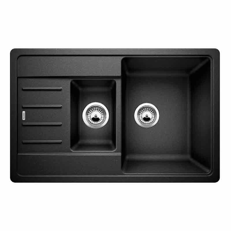 Blanco LEGRA 6 S Compact 1.5 Bowl Inset Silgranit Reversible Kitchen Sink - Anthracite - 521302 - Image 2