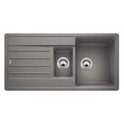 Blanco LEGRA 6 S 1.5 Bowl Inset Silgranit Reversible Kitchen Sink - Alumetallic - 522208