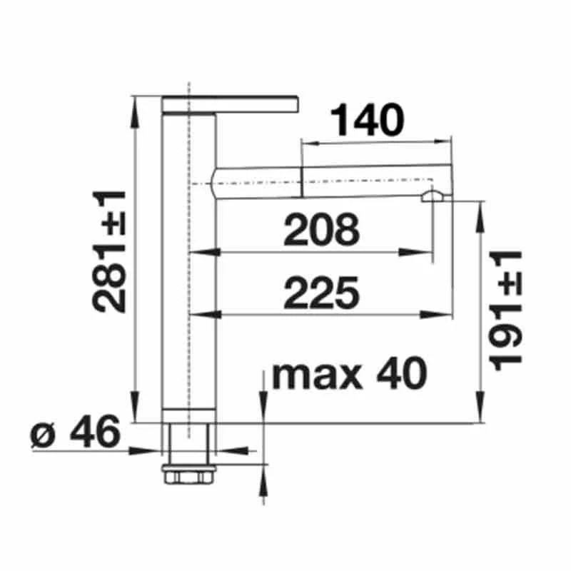 Blanco LINEE-S Pull-Out Handset Silgranit-Look Dual Finish Kitchen Tap - Coffee/Chrome - BM2200CE - Image 2