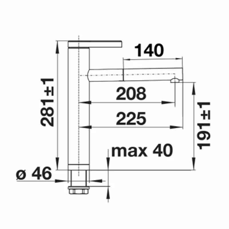 Blanco LINEE-S Pull-Out Handset Silgranit-Look Dual Finish Kitchen Tap - Rock Grey/Chrome - BM2200RG - Image 2