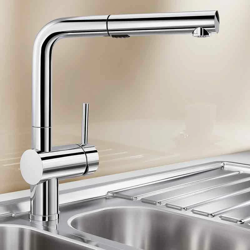 Blanco LINUS-S Vario Pull-Out Handset Galvanic Chrome Kitchen Tap - Chrome - BM3147CH - Image 2
