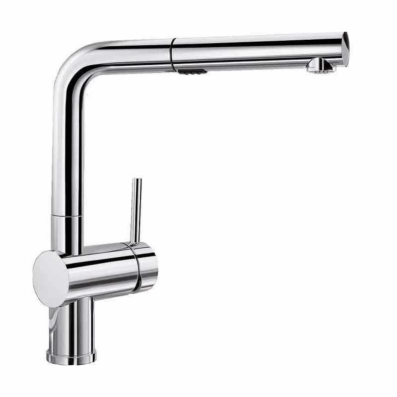 Blanco LINUS-S Vario Pull-Out Handset Galvanic Chrome Kitchen Tap - Chrome - BM3147CH
