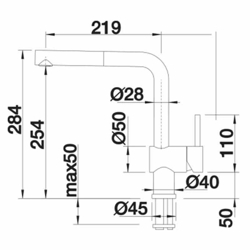 Blanco LINUS-S Pull-Out Handset Silgranit-Look Kitchen Tap - Coffee - BM3650CE - Image 2