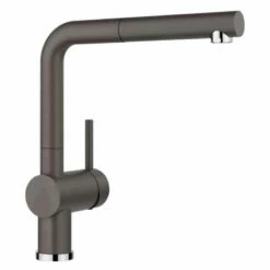 Blanco LINUS-S Pull-Out Handset Silgranit-Look Kitchen Tap - Rock Grey - BM3650RG