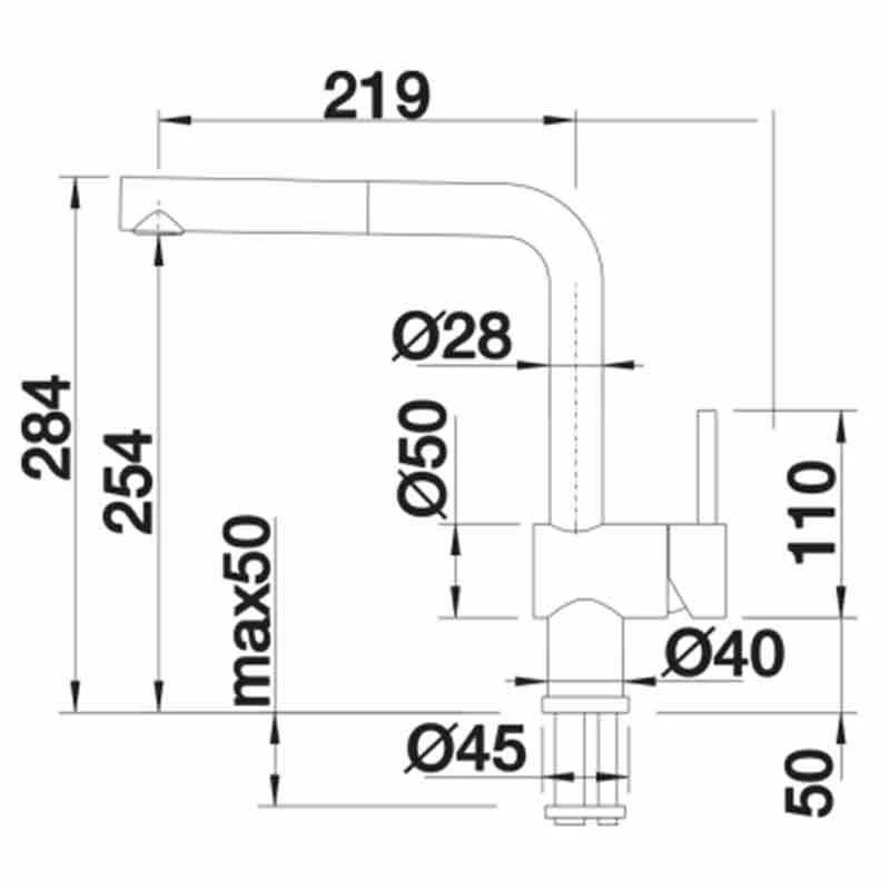 Blanco LINUS-S Pull-Out Handset Silgranit-Look Kitchen Tap - Rock Grey - BM3650RG - Image 2