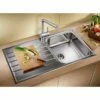 Blanco LIVIT XL 5 S 1 Bowl Inset Stainless Steel Reversible Kitchen Sink - Brushed Finish - 450836