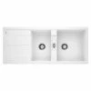 Blanco METRA 8 S 1.5 Bowl Inset Silgranit Reversible Kitchen Sink - White - 513064