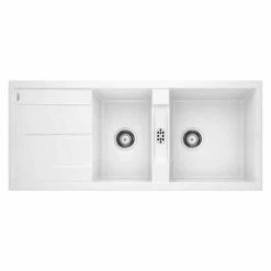Blanco METRA 8 S 1.5 Bowl Inset Silgranit Reversible Kitchen Sink - White - 513064