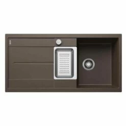 Blanco METRA 6 S 1.5 Bowl Inset Silgranit Reversible Kitchen Sink With Drain Remote Control - Coffee - 515045