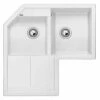 Blanco METRA 9 E 2 Bowl Inset Silgranit Inset Corner Kitchen Sink - White - 515568