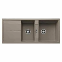 Blanco METRA 8 S 1.5 Bowl Inset Silgranit Reversible Kitchen Sink - Tartufo - 518884