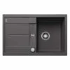 Blanco METRA 45 S 1 Bowl Inset Silgranit Reversible Kitchen Sink -with Drain Remote Control - Rock Grey - 518868