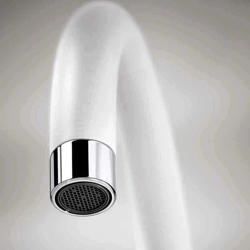 Blanco MIDA-S Pull-Out Spout Silgranit-Look Kitchen Tap - White - BM3121WH - Image 3