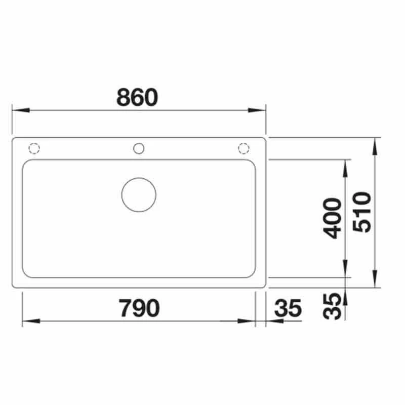 Blanco NAYA XL 9 1 Bowl Inset Silgranit Kitchen Sink - Coffee - 521820 - Image 2
