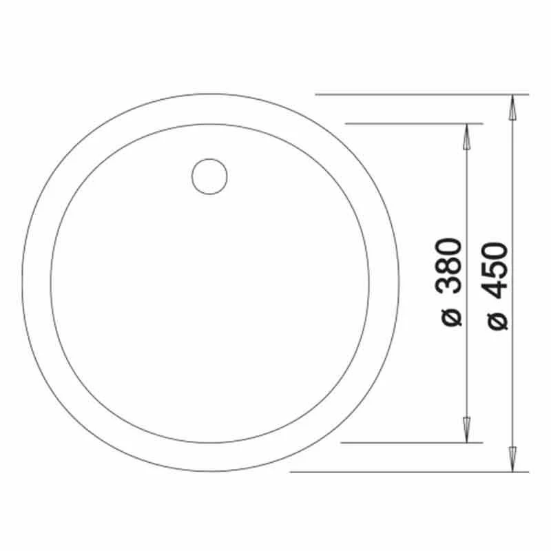 Blanco RONDO 1 Bowl Inset Silgranit Kitchen Sink - Alumetallic - 511704 - Image 2