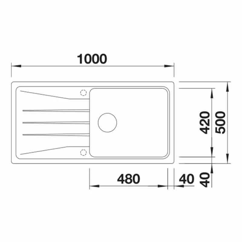Blanco SONA XL 6 S 1 Bowl Inset Silgranit Reversible Kitchen Sink - Coffee - 519697 - Image 2