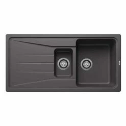 Blanco SONA 6 S 1.5 Bowl Inset Silgranit Reversible Kitchen Sink - Rock Grey - 519853